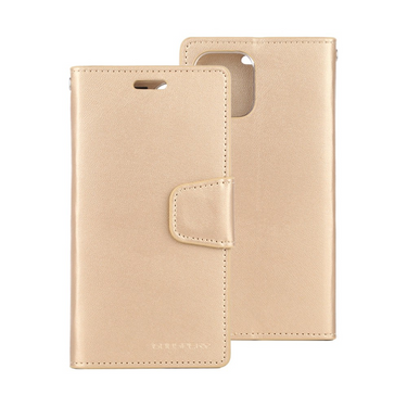 iPhone 13 Compatible Case Cover With Premium Sonata Diary - Gold